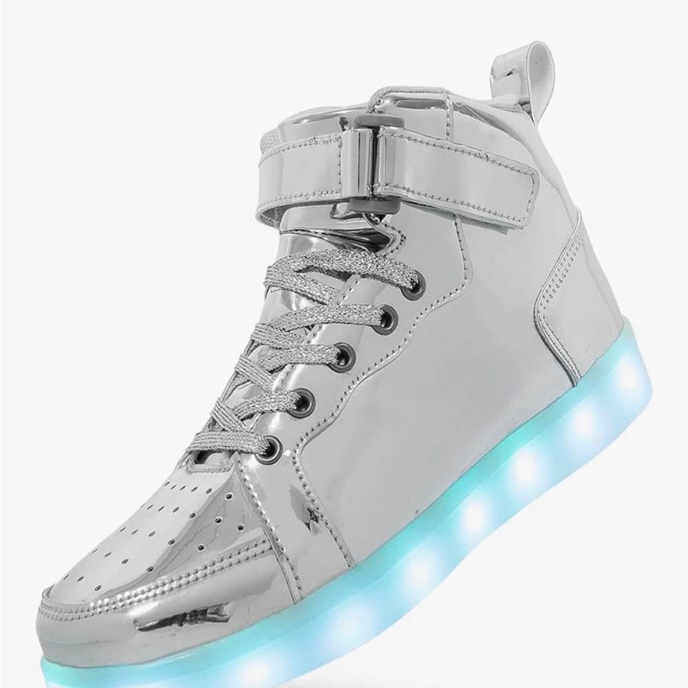 Hot Dingding LED Light Up High Top Sneakers  with USB Charging size 45